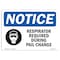 Signmission OSHA Sign, Respirators Required During With, 14in X 10in Rigid Plastic, 14" W, 10" H, Landscape OS-NS-P-1014-L-18058 - alternate 1